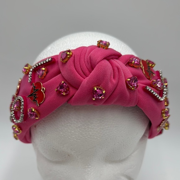 Hot Pink Rhinestone Love Headband - Picture 1 of 8